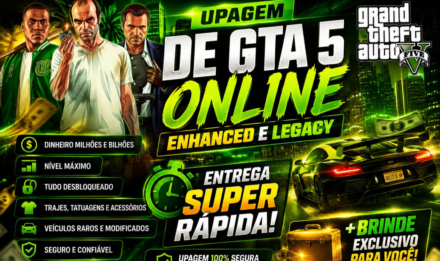 Upagem GTA5 PC enhanced e legacy 100MILHOES POR 10 REAIS
