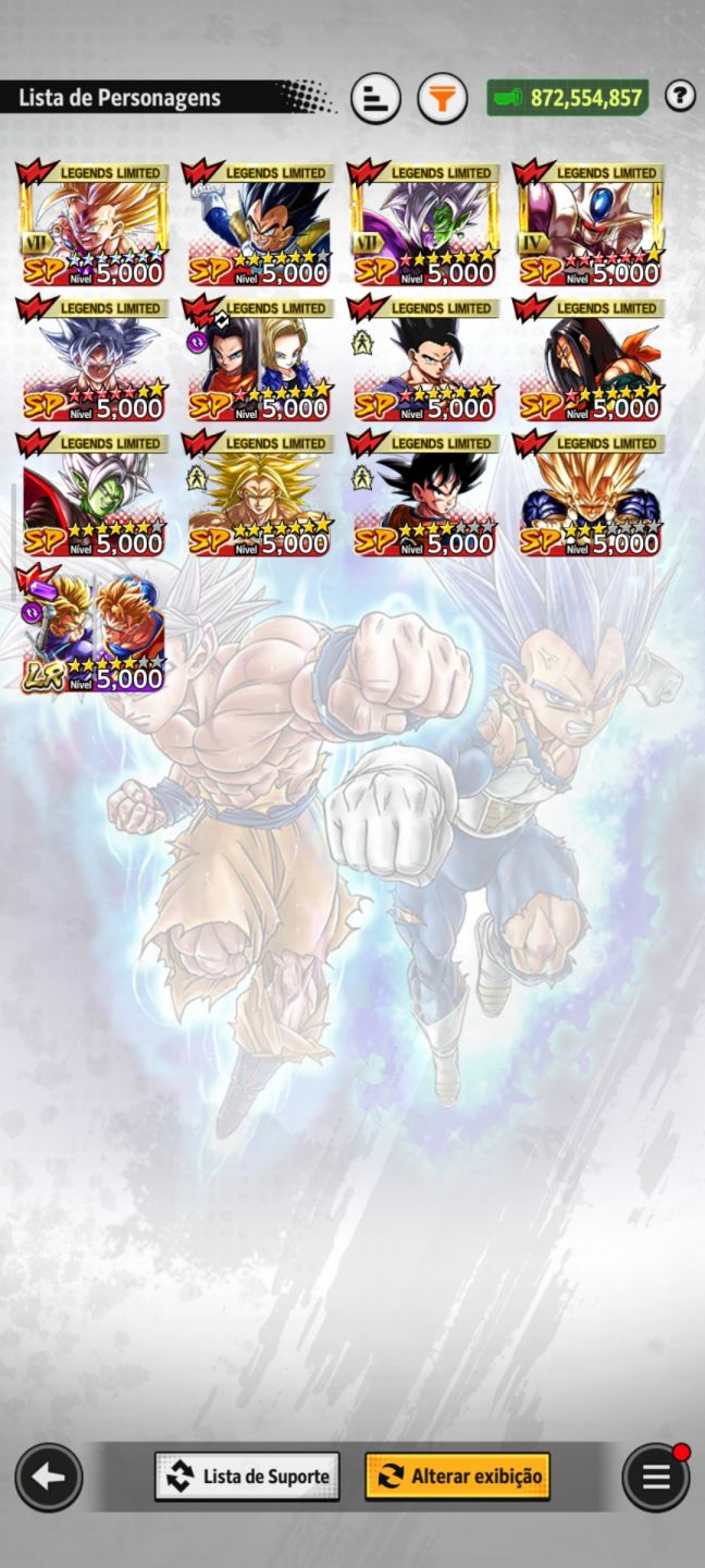 Conta End Game do Dragon Ball Legends