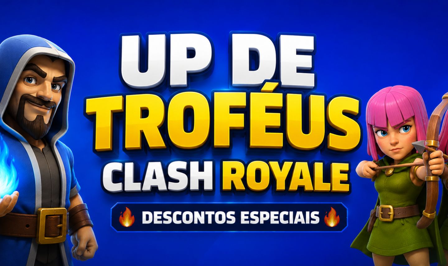 UP de troféus no Clash Royale | Preço acessível | 100% confiável