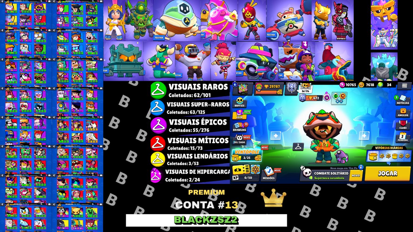 [ENTREGA AUTOMATIZADA] CONTAS BRAWL STARS, 60K,50K,40K,30K,20K - MENOR PREÇO!!