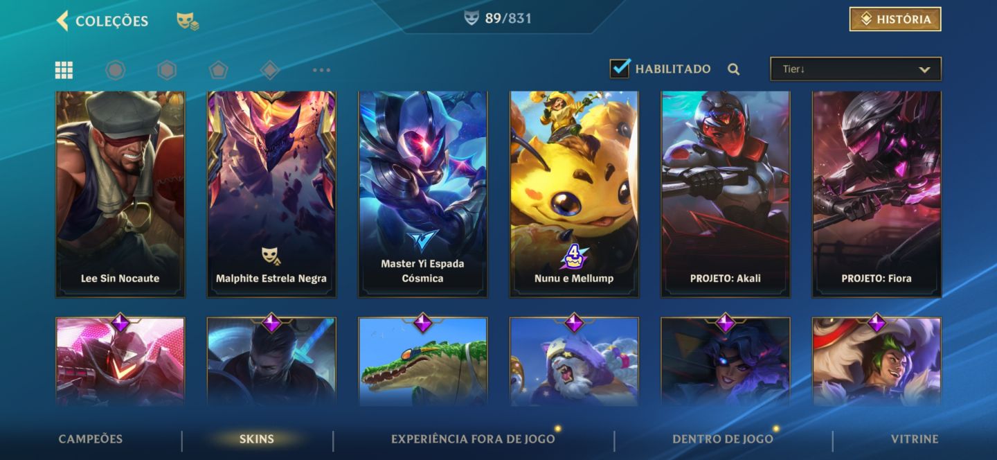 Conta de lol wild rift 2 skins mística, e 11 lendária, quase todos os bonecos