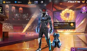 Conta de Free fire muito gemada com Calça angelical azul
