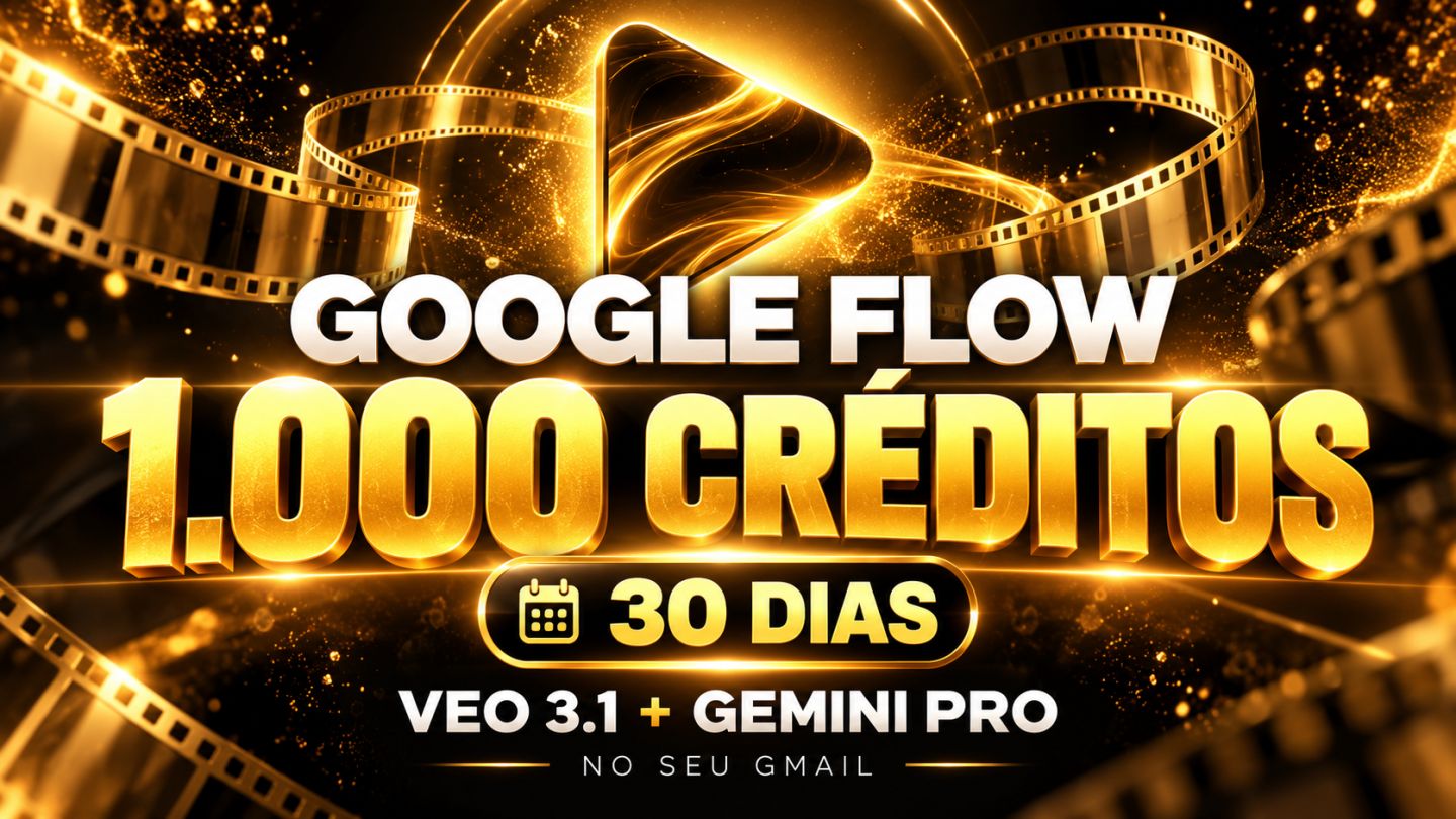 GOOGLE FLOW 1000 CRÉDITOS | VEO 3.+ GEMINI PRO + 30 DIAS + ATIVAÇÃO NO GMAIL