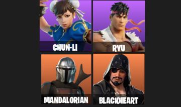 CONTA COM CHUN-LI, RYU, MANDALORIAN, BLACKHEART, HYBRID
