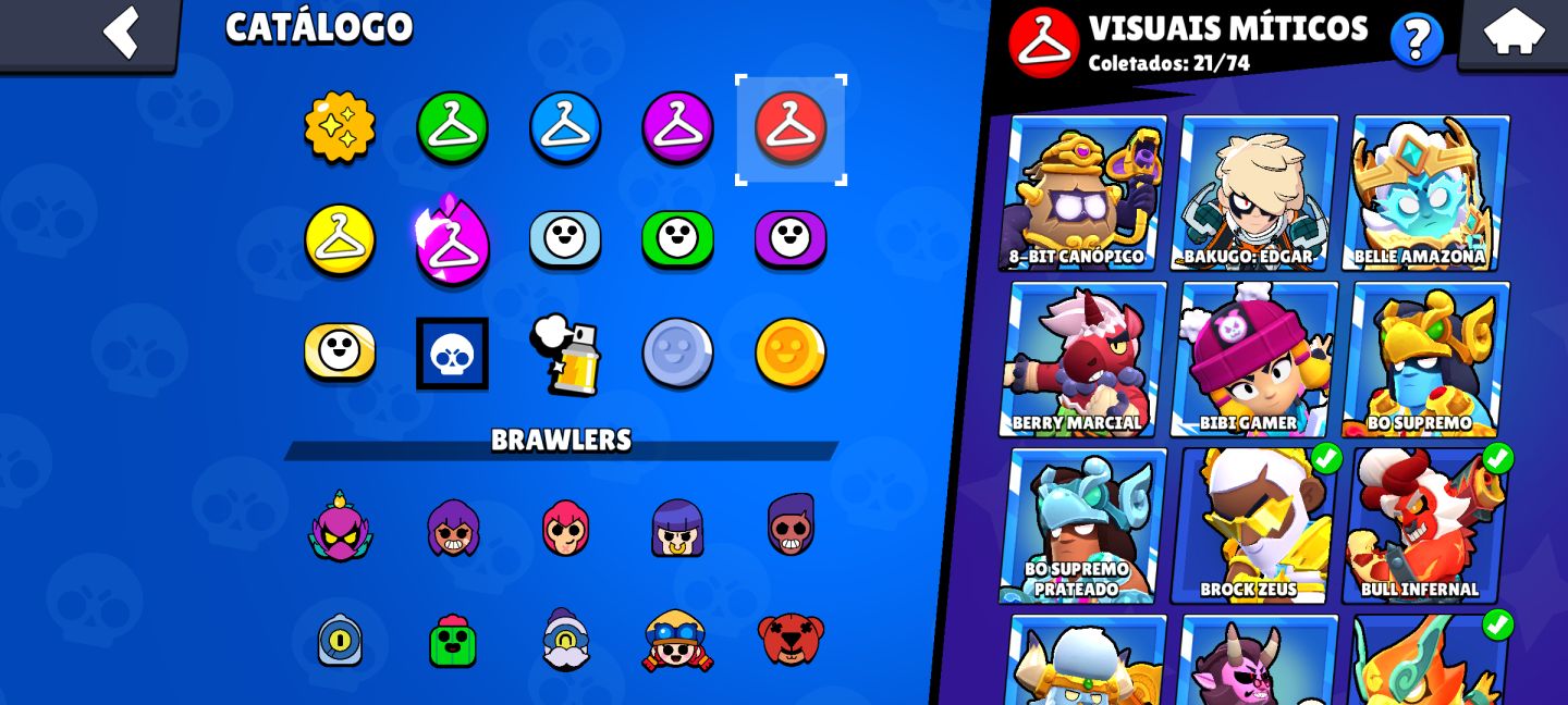 Conta brawl stars super rara, Full Gold,skins e Brawlers upados
