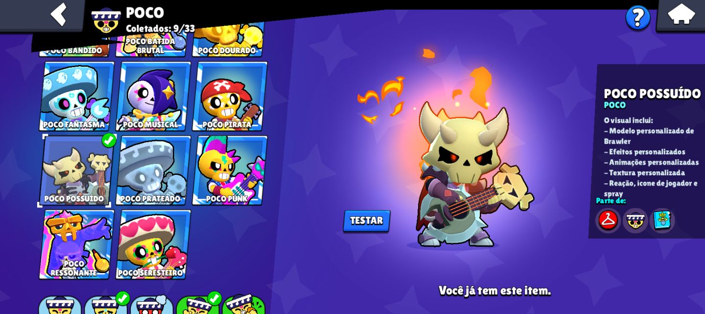 Conta brawl strars 18k troféus,46 brawlers 46 skins 1 hypercarregada, 1 lendaria