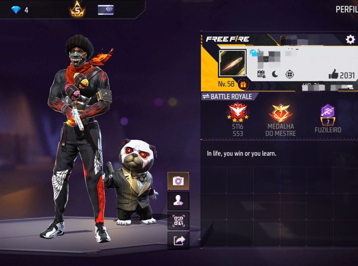 CONTINHA DE FREE FIRE BOA PRA LOGO