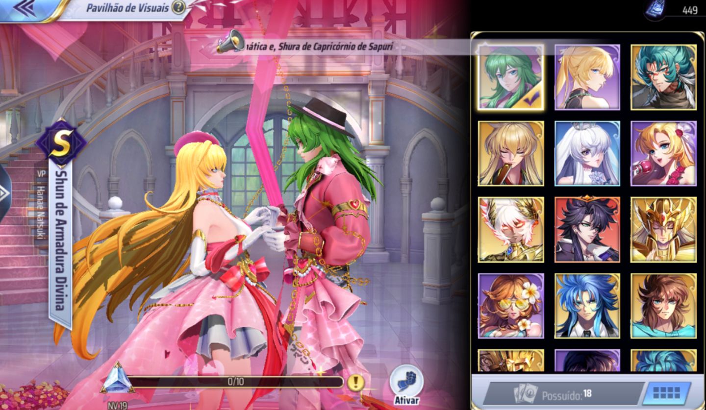 Saint Seiya Awakening sv 143 lv 41 PVE inteiro feito Shura Divino, Thanatos e +