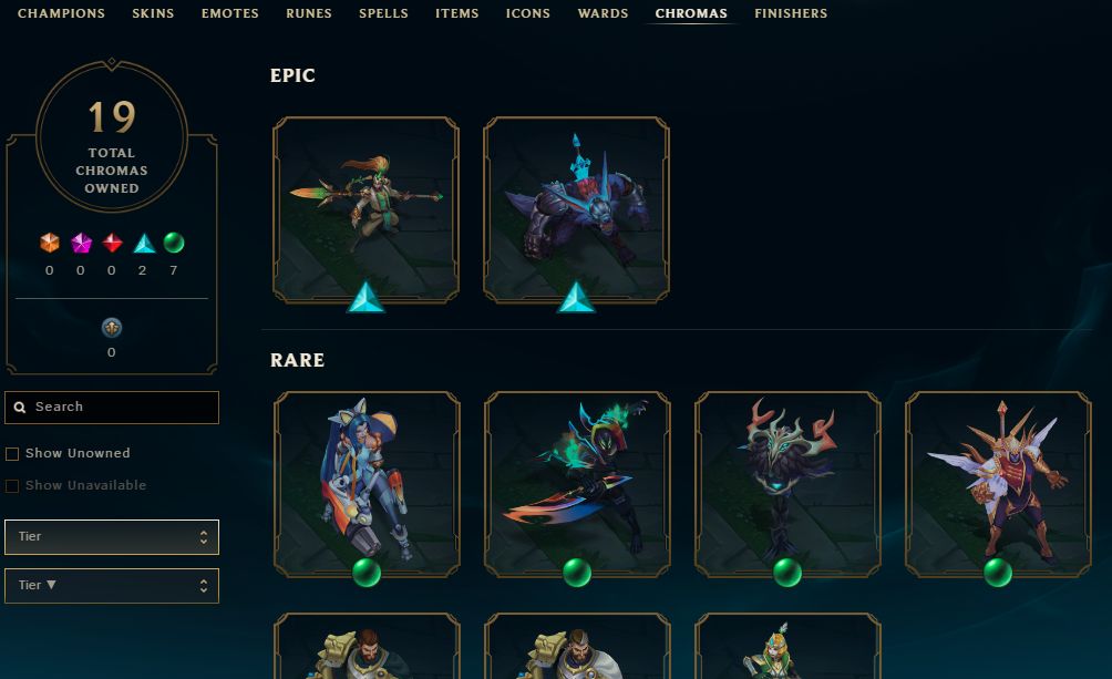 222 SKINS, 19 CHROMAS - CONTA DE LEAGUE OF LEGENDS