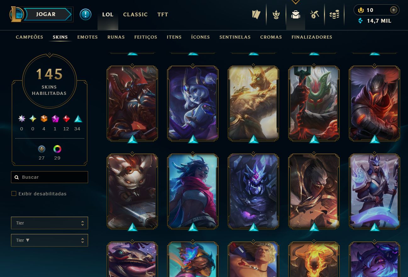 CONTA LOL 2016 DONO ÚNICO | ESMERALDA | 145 SKINS | 4 ULTIMATES | TODOS CAMPEÕES