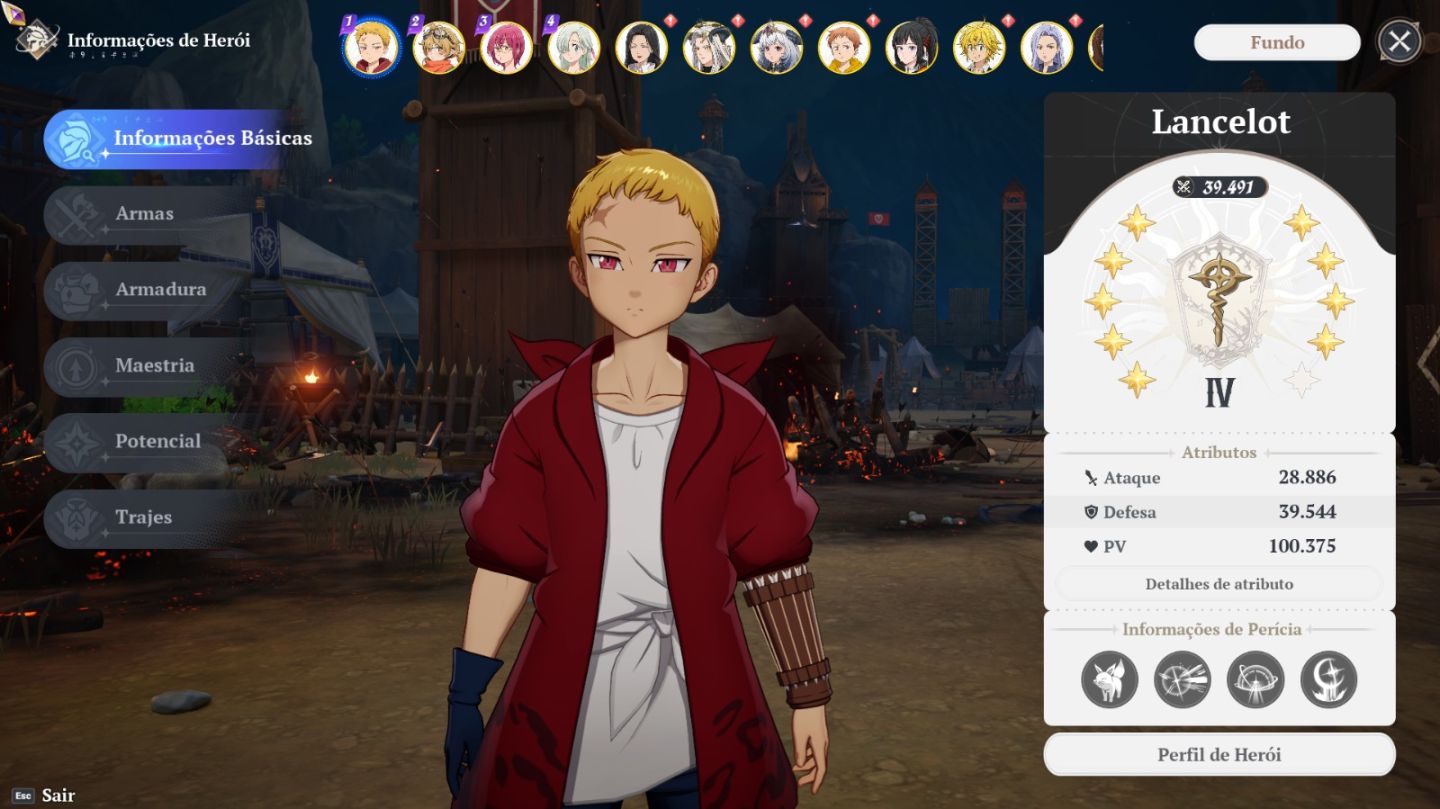 Conta 7ds Origin Ban P10/ Elisabeth P10/ Lancelot P9/ Merlin p9/ Escanor P8