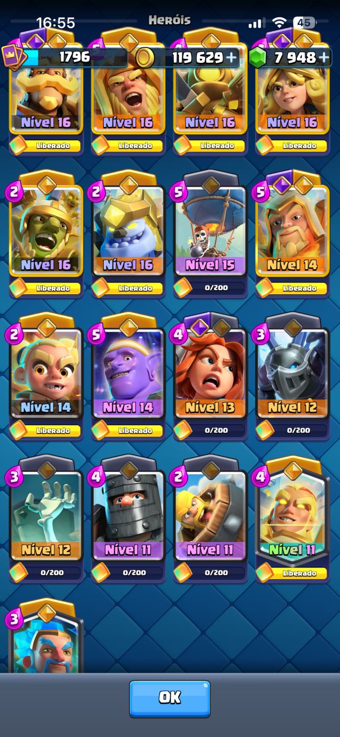 Conta de Clash royale com 7900 gemas