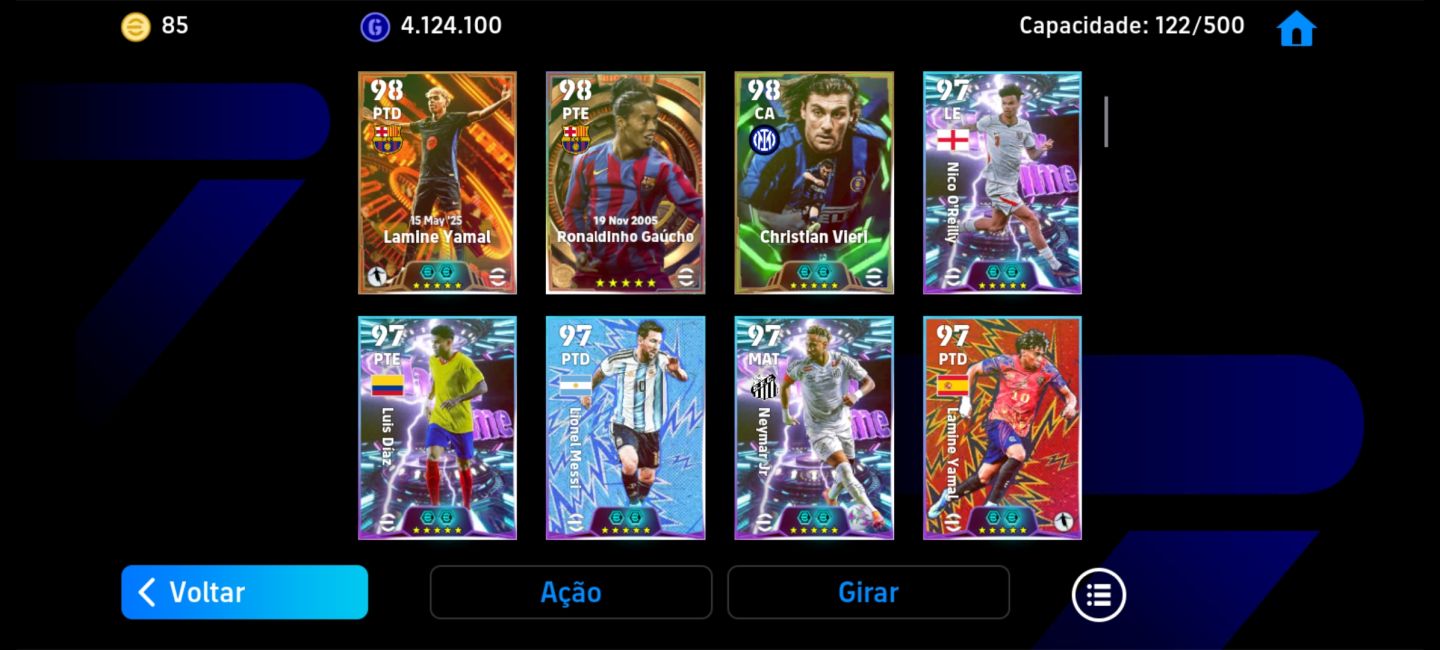 Baresi 108 Yamal 105 Klopp | Força coletiva 3200+