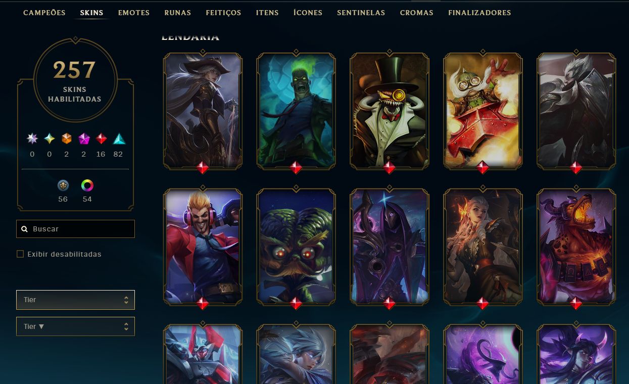 CONTA LEAGUE OF LEGENDS - 218 SKIN - ULTIMATES/MITICAS/LENDARIAS - FULL ACESSO