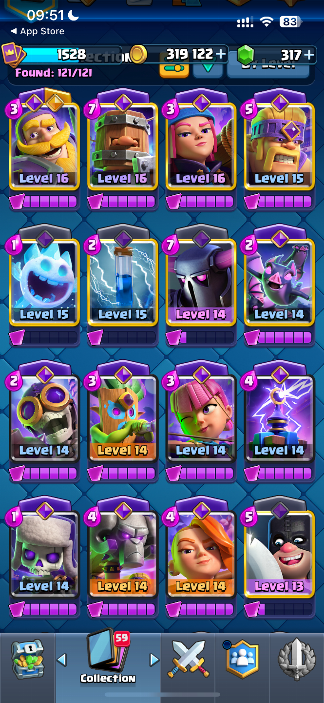 CONTA CLASH ROYALE GEMADA, 18 EVO 3 HERÓIS, (1 VC PODE ESCOLHER)