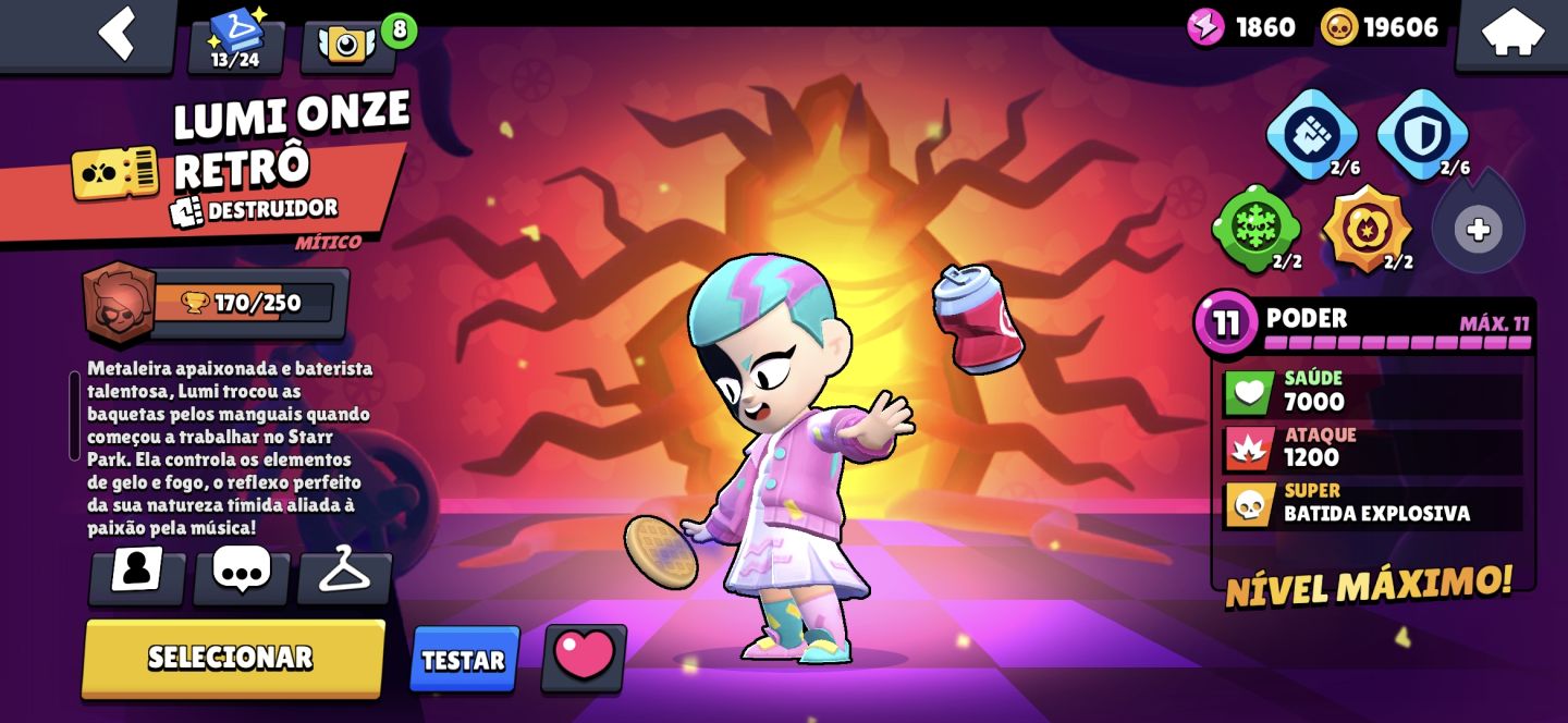 Conta de brawl stars com várias skins rara