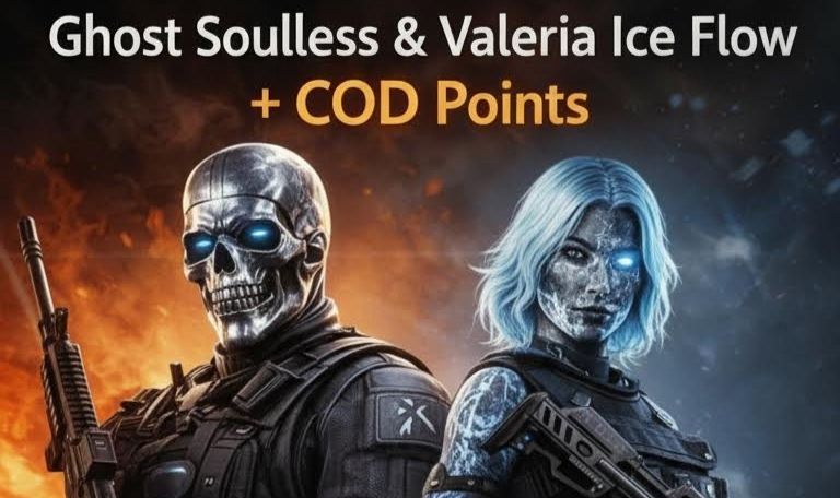 Pacote Premium Warzone Ghost Soulless, Valeria Ice Flow e COD Points