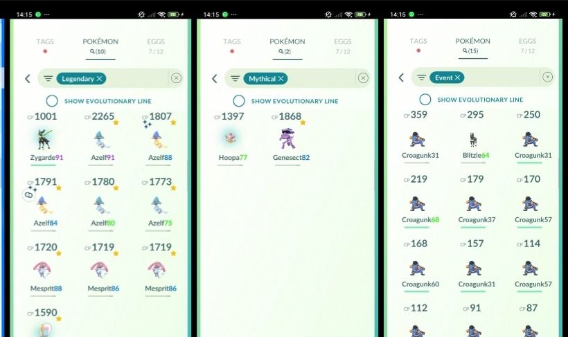 CONTA POKÉMON GO LVL 29 2 AZELF SHINY + 10 LENDÁRIOS + 2 MÍTICOS D109