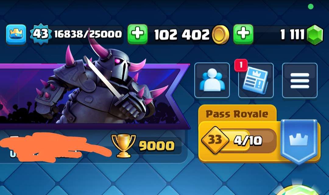 Conta de Clash Royale com 8 anos, +1100 gemas para troca de nome.