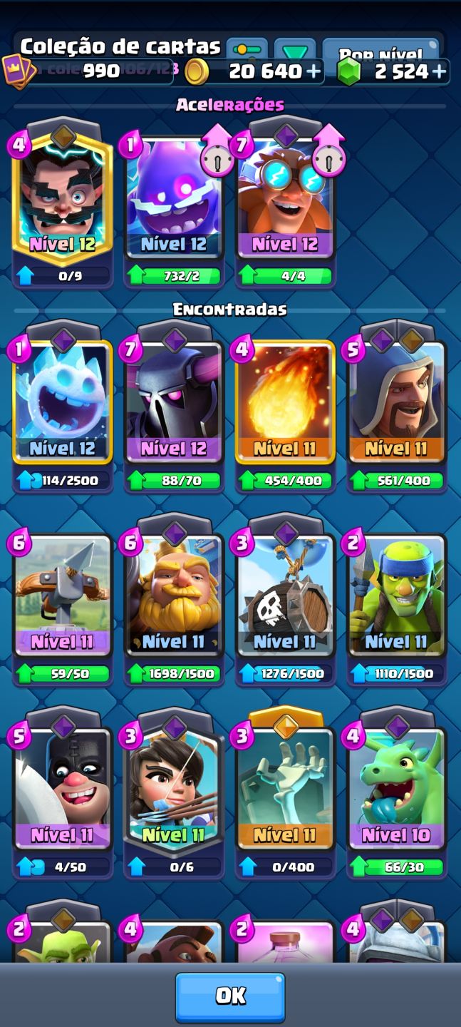 CONTA CLASH ROYALE BEM DESENVOLVIDA | 5.115 TROFÉUS | 2.524 GEMAS