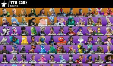 Conta de Fortnite com 178 Skins / KOR / CANIFICINA / HOMEM-ARANHA / 1450 VB