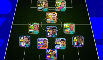 Conta boa com Messi 111, Cruyff 108,unai Simon 107 e pack da França