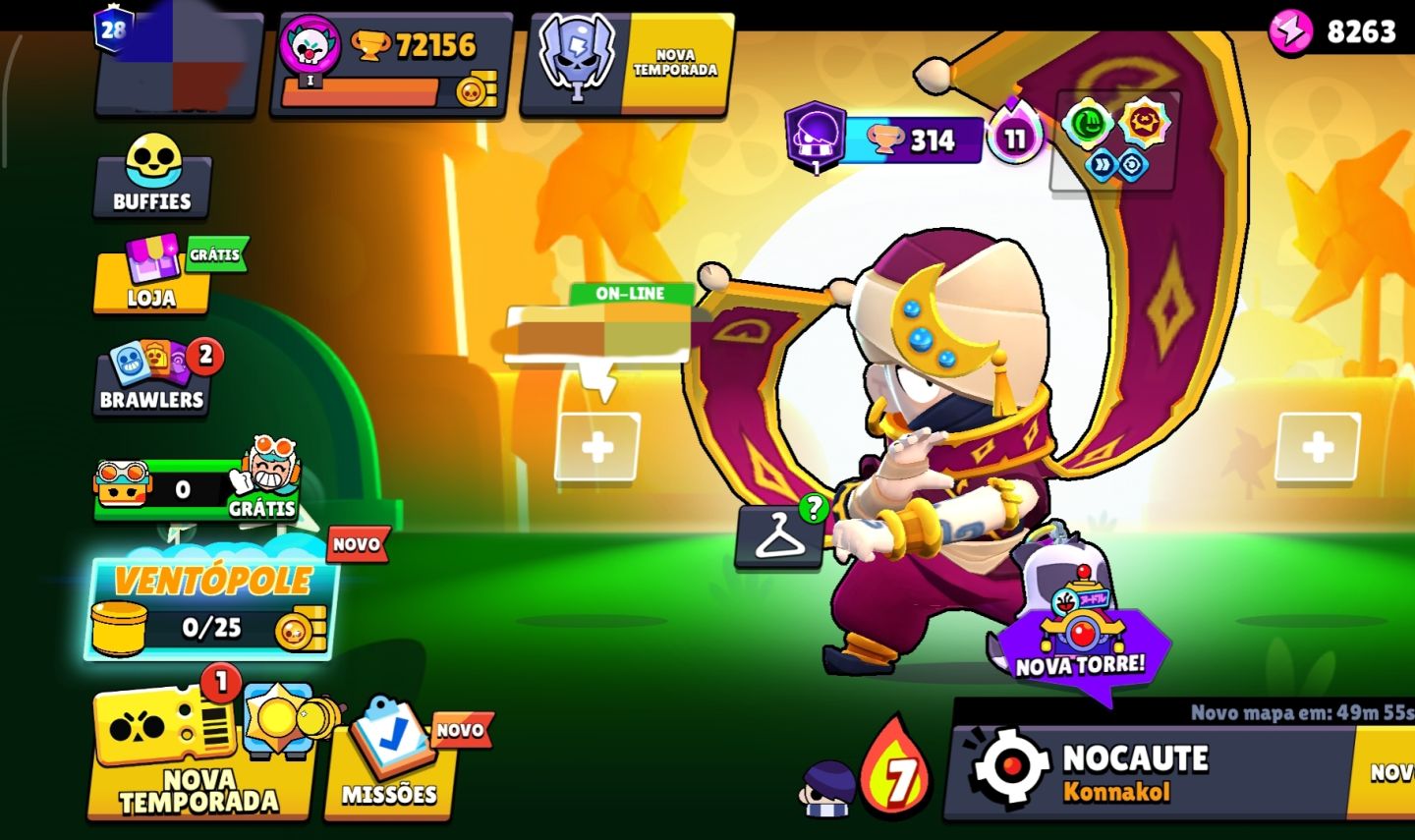 Conta Brawl Stars | 72k de Troféus | 104 brawlers | 35 Hypercargas | 214 skins