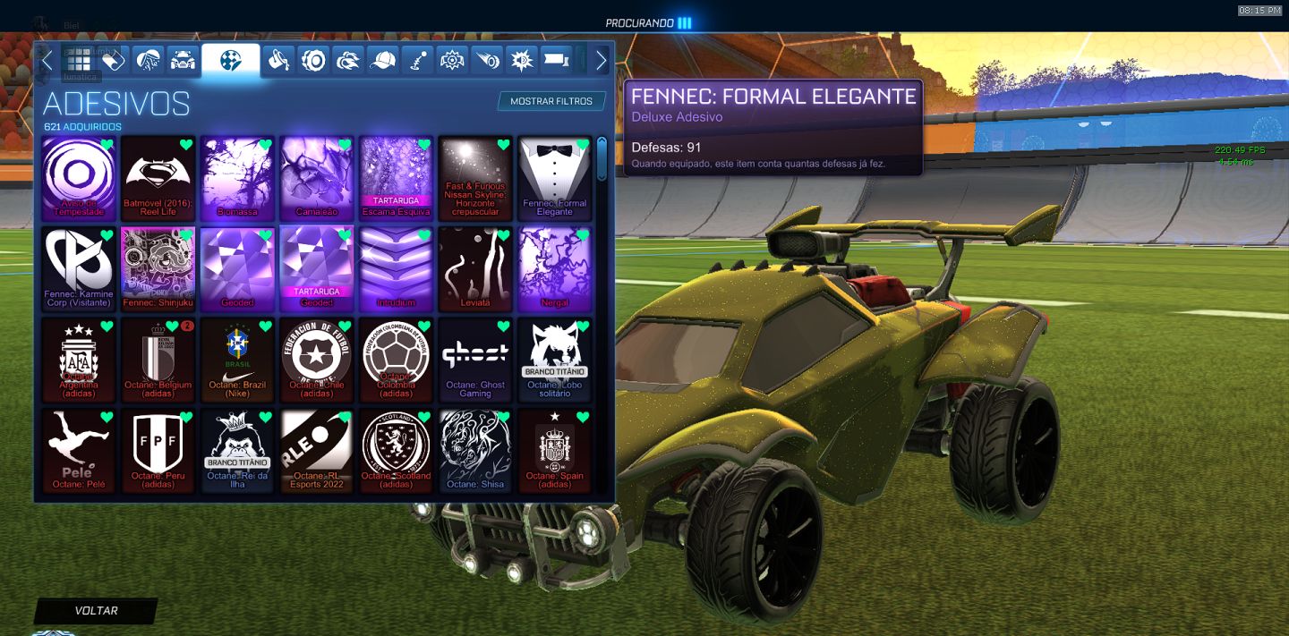 CONTA EXCLUSIVA ROCKET LEAGUE SKYLINE+BATMOVEL+TAGS GRAND CHAMPION+LEVEL2500+BIO