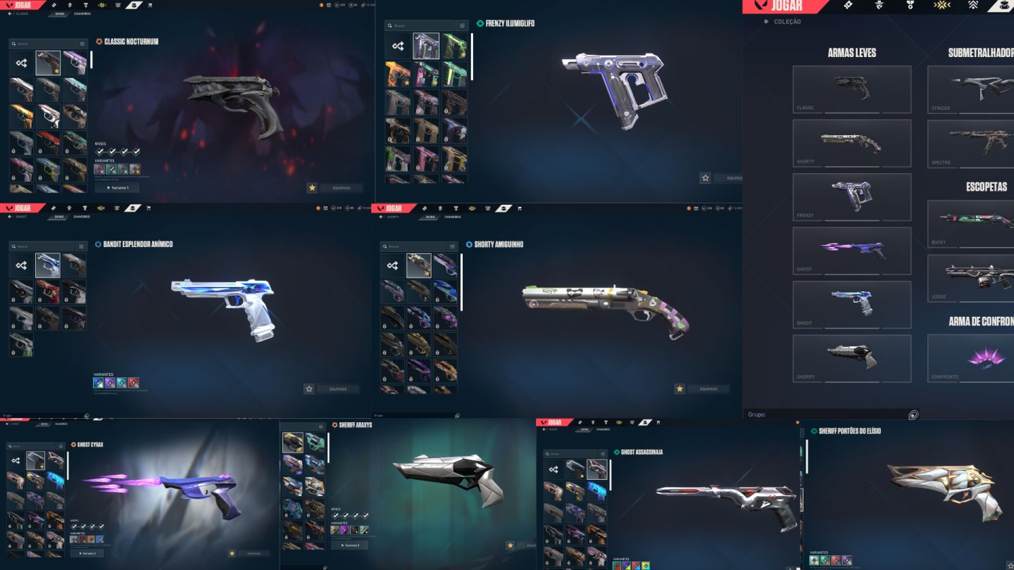 CONTA VALORANT COM PACOTES DE SKINS + LEAGUE OF LEGENDS