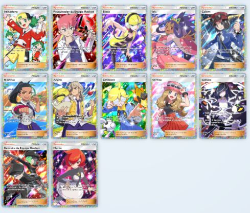 Cartas TCG Pocket Apoiadores Full Arte