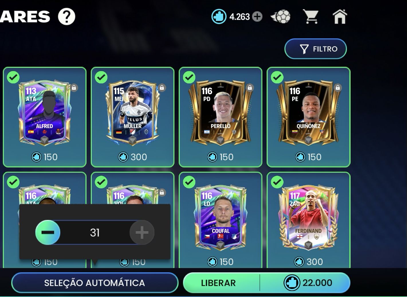 Conta ger 129, muito boa, passo email q esta vinculada. Cartas metas muitos boas