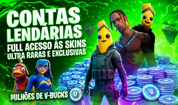 CONTA FORTNITE COM SKINS RARAS|VBUCKS|TRAVIS|MLRPREÇO DA GGMAX! VARIEDADE SKINS
