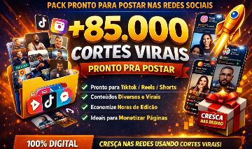 PACK (+85K) CORTES VIRAIS PRONTO PARA POSTAR NAS REDES SOCIAIS!