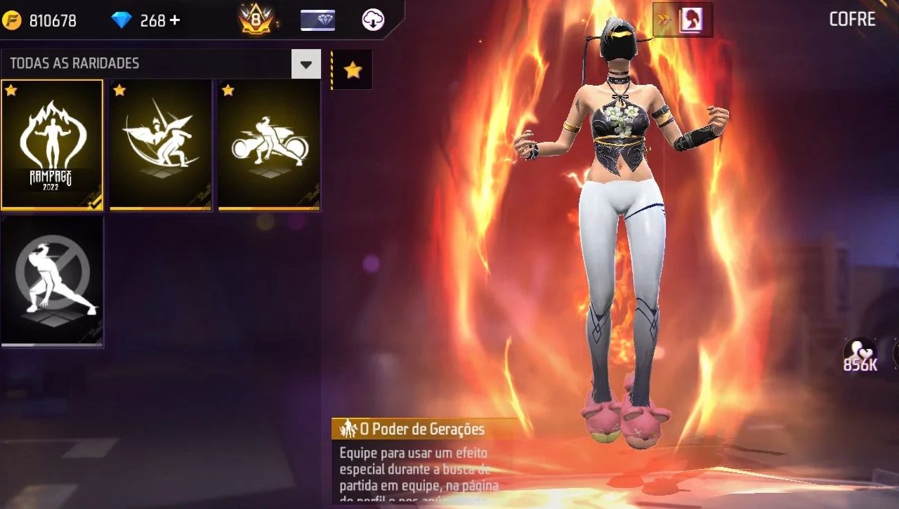 Conta Free Fire com Primeiro Terceiro Setimo Passe Ragnarok Mestre S6 S7 Prime 8