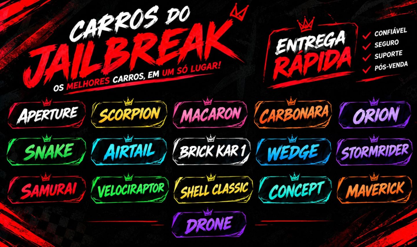 CARROS E DRIFTS JAILBREAK | LIMITED | ENTREGA RÁPIDA