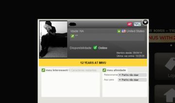 CONTA IMVU MASCULINA 2014 AGE E AP SHOP COM 400 ITENS E 3 SLOT ROOM
