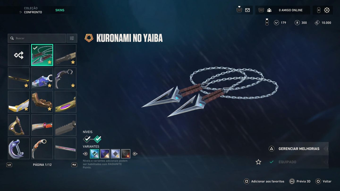 Conta Valorant Nível 403 | Ascendente | Champions 24/25 + Facas Raras | R$700