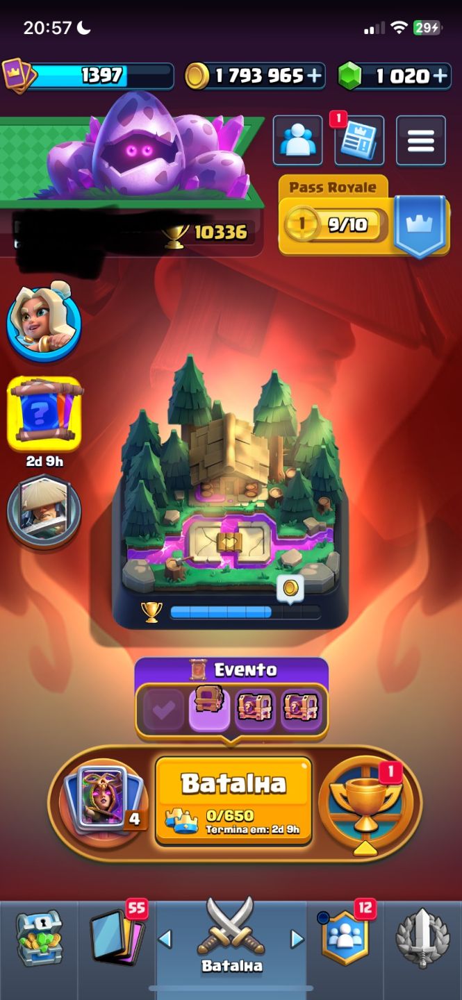 CONTA DE CLASH COM 10K DE TROFEU COM SPLASH DECK PRINCIPAL