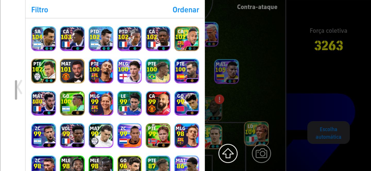 Conta Efootball 3260+, rodri big time, makelele, nesta, maldini, box espanha