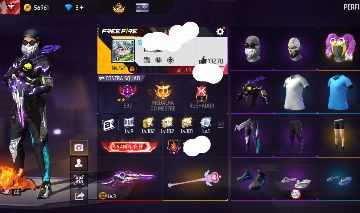 Conta de free fire com barbinha e angelical azul