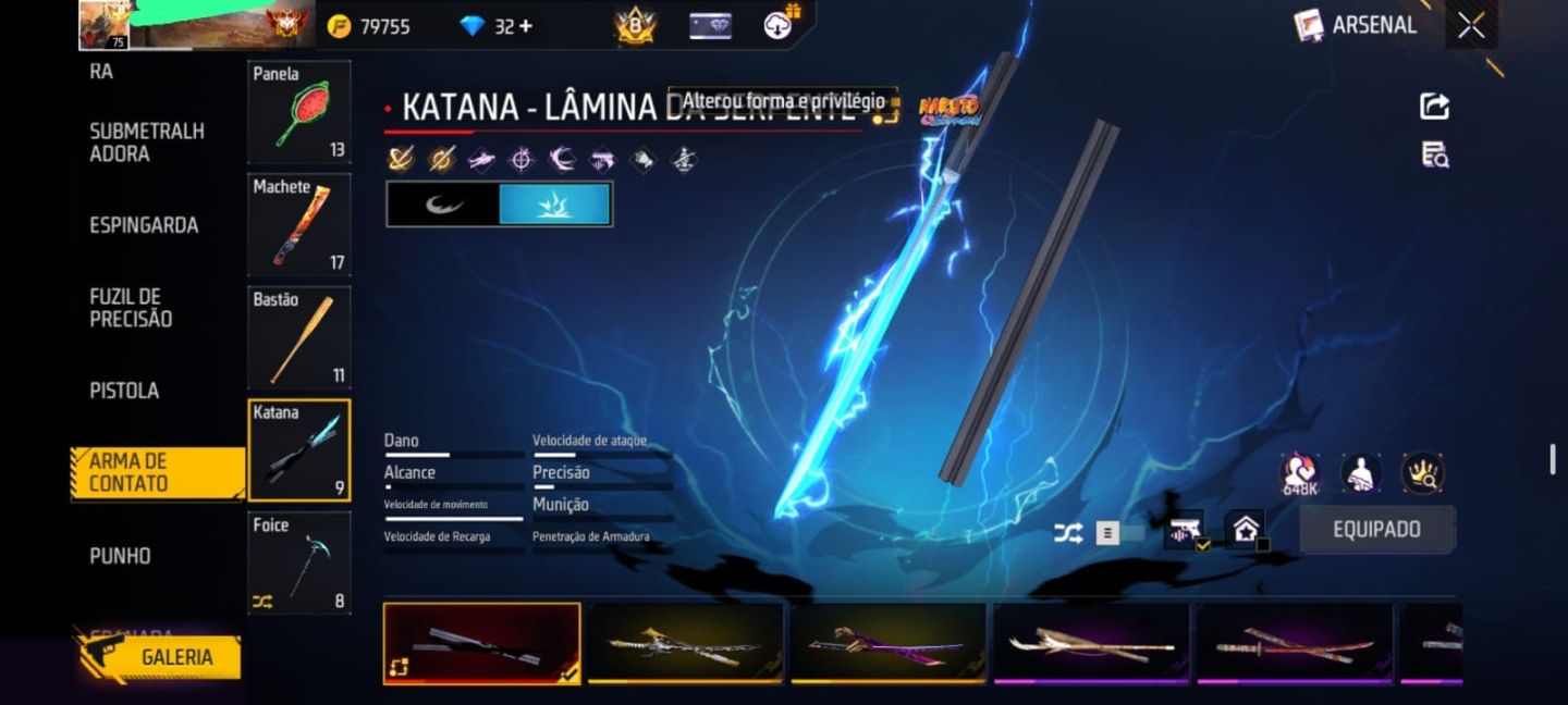 Conta de FF, prime 8, com barbinha e bandeira pirata