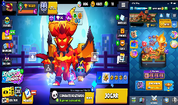 Conta BS 14K com Sirius e 6 Lendários + Clash Royale 8K