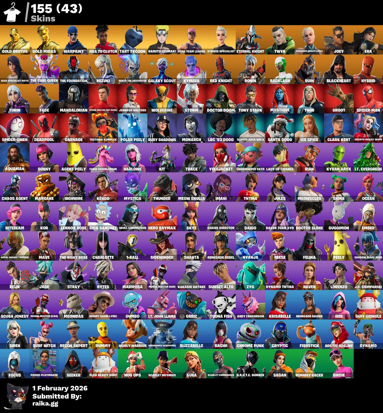 CONTA FORTNITE FULL ACESSO TRYHARD 155 SKINS