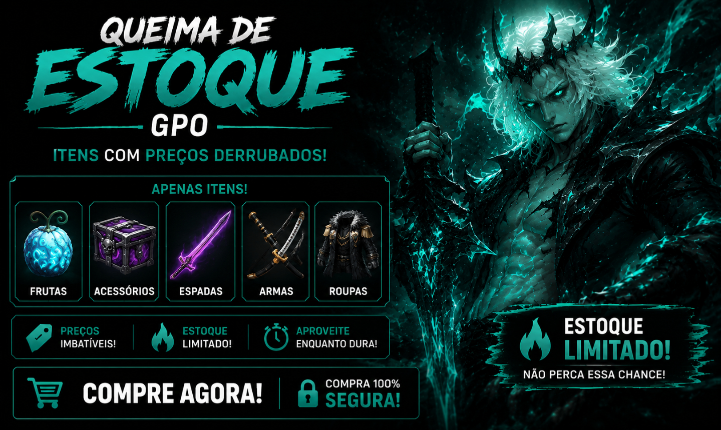 QUEIMA DE ESTOQUE GPO(MAIS BARATO DA PLATAFORMA )