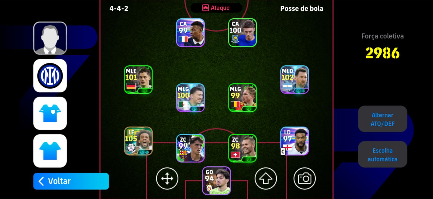 CONTA EFOOTBALL COM O NOVO MARCELO PARA INICIAR BEM!!!