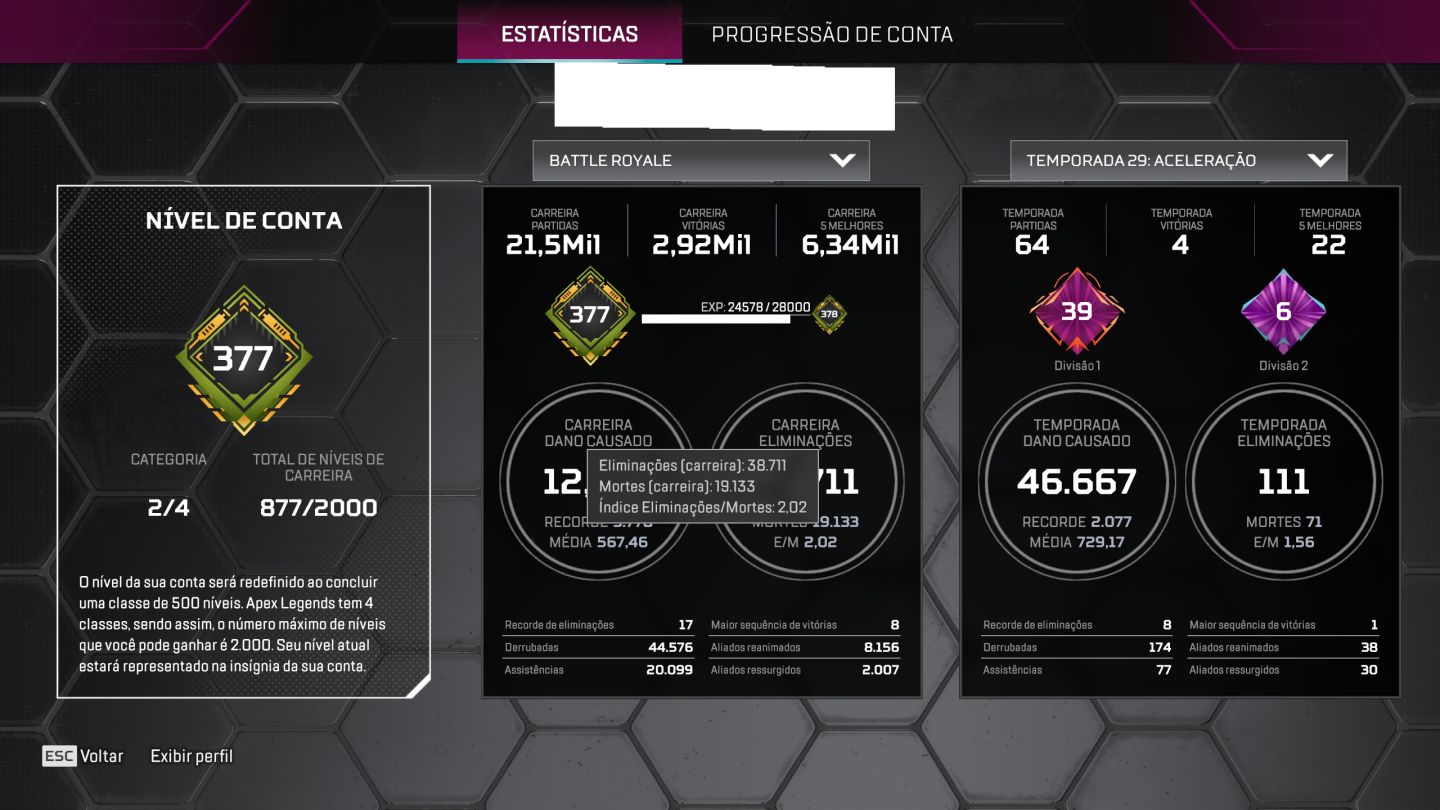 Conta apex legends 425 lendarios + 2 herança com todos dados