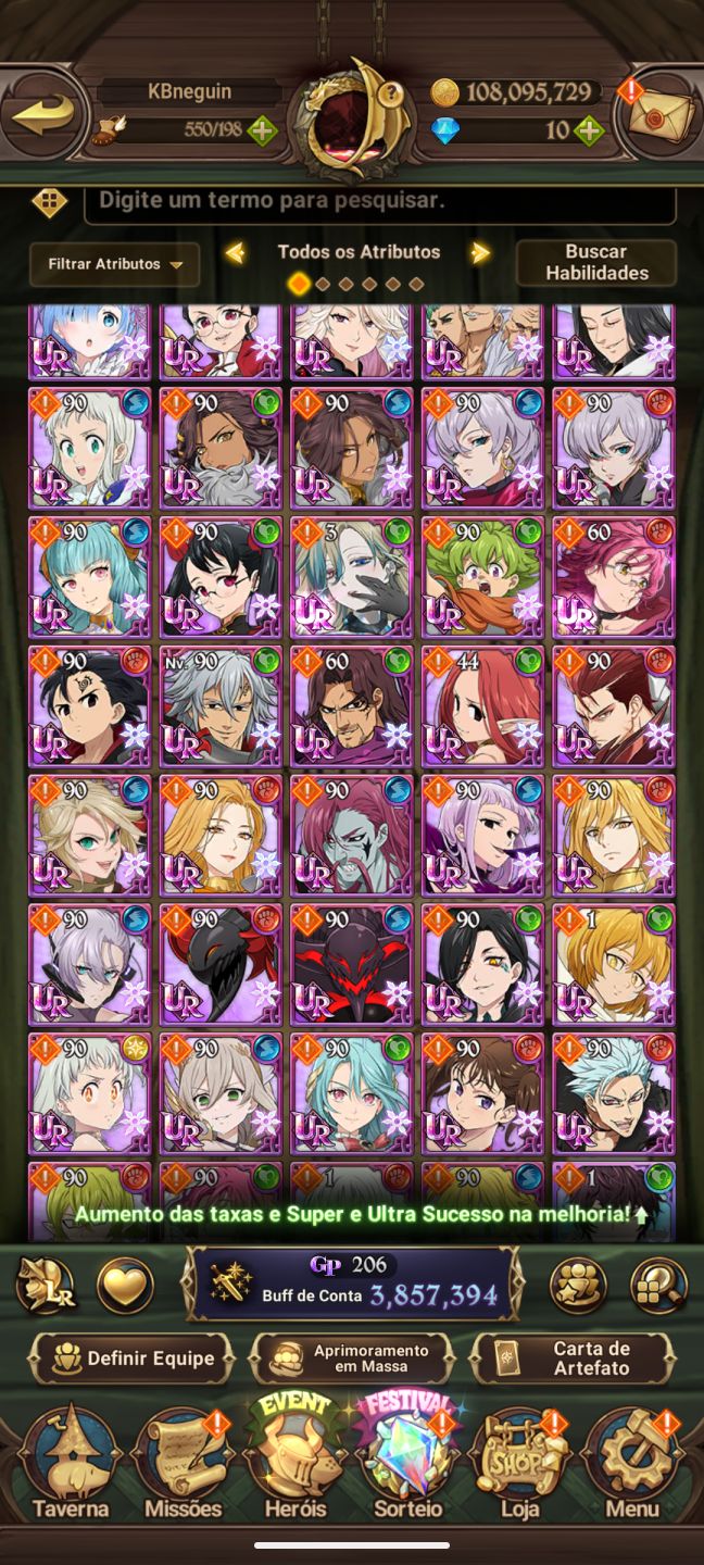 CONTA SEVEN DEADLY SINS 7DS MELIODAS NÊMESIS