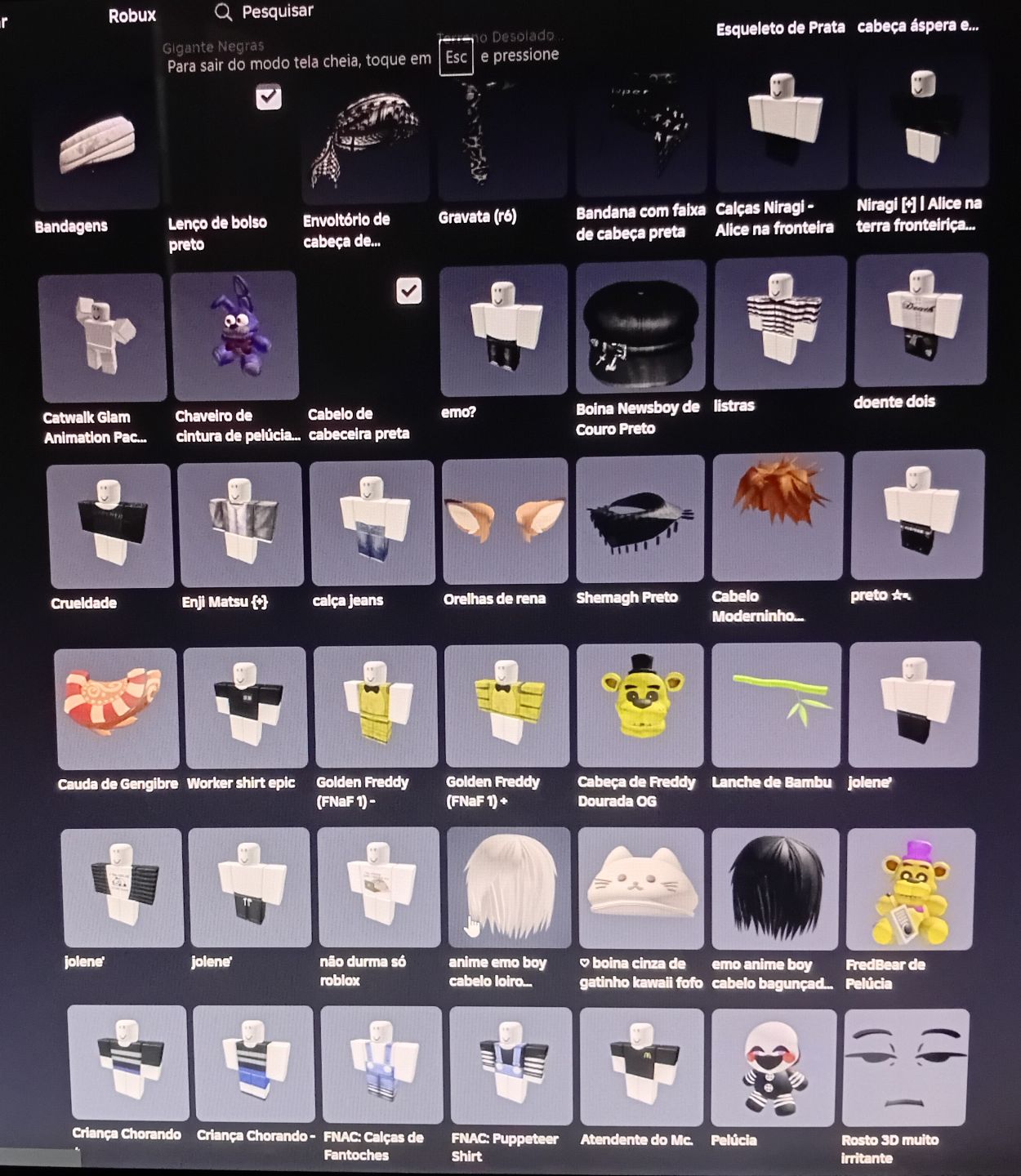 CONTA ROBLOX TOP MUITAS SKINS
