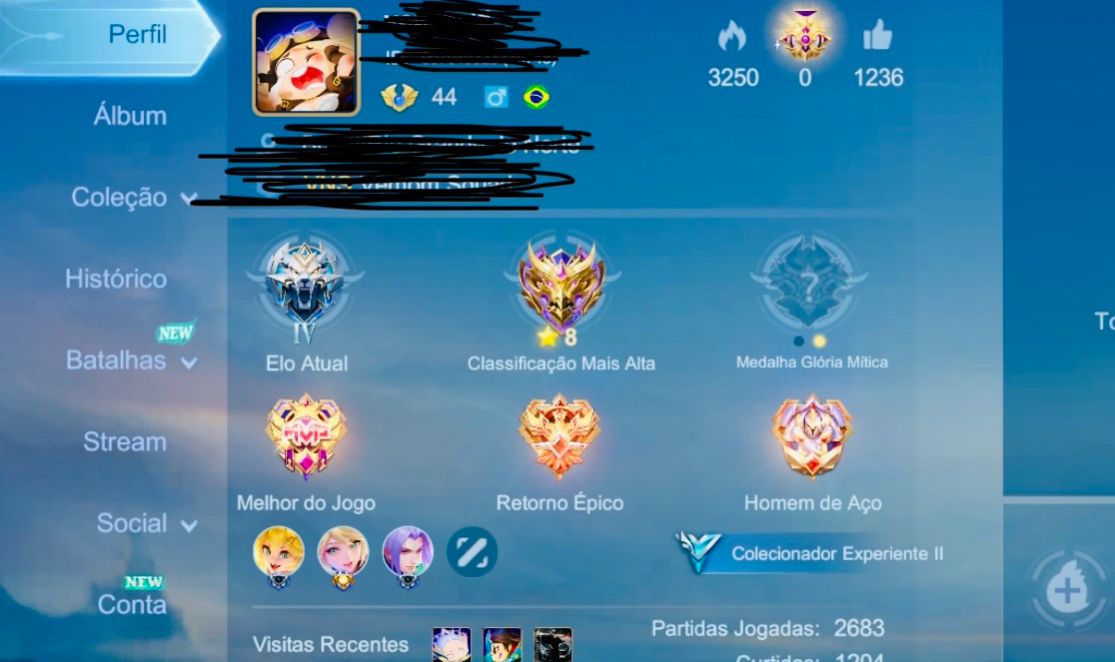Conta móbile Legends,boa p n começar do zero e tbm n ter nd