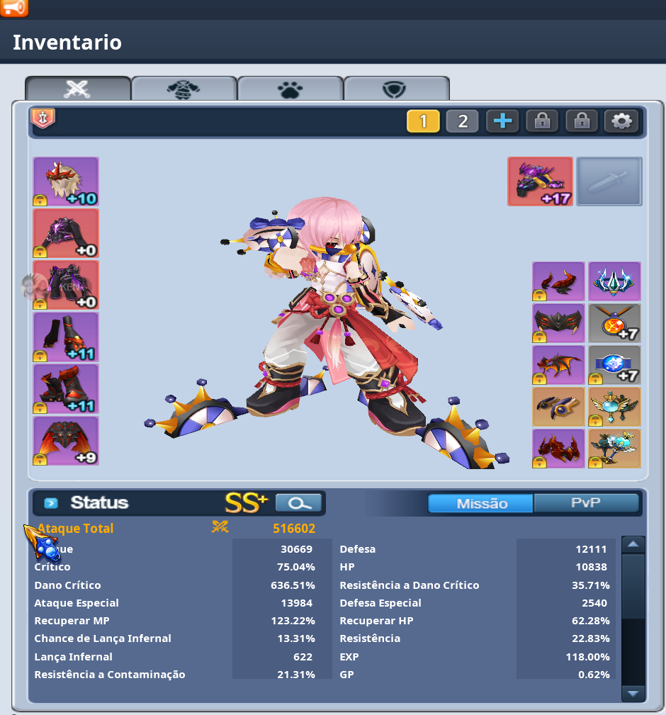 GrandChase CONTA END-GAME 8 CHARS 1KK+